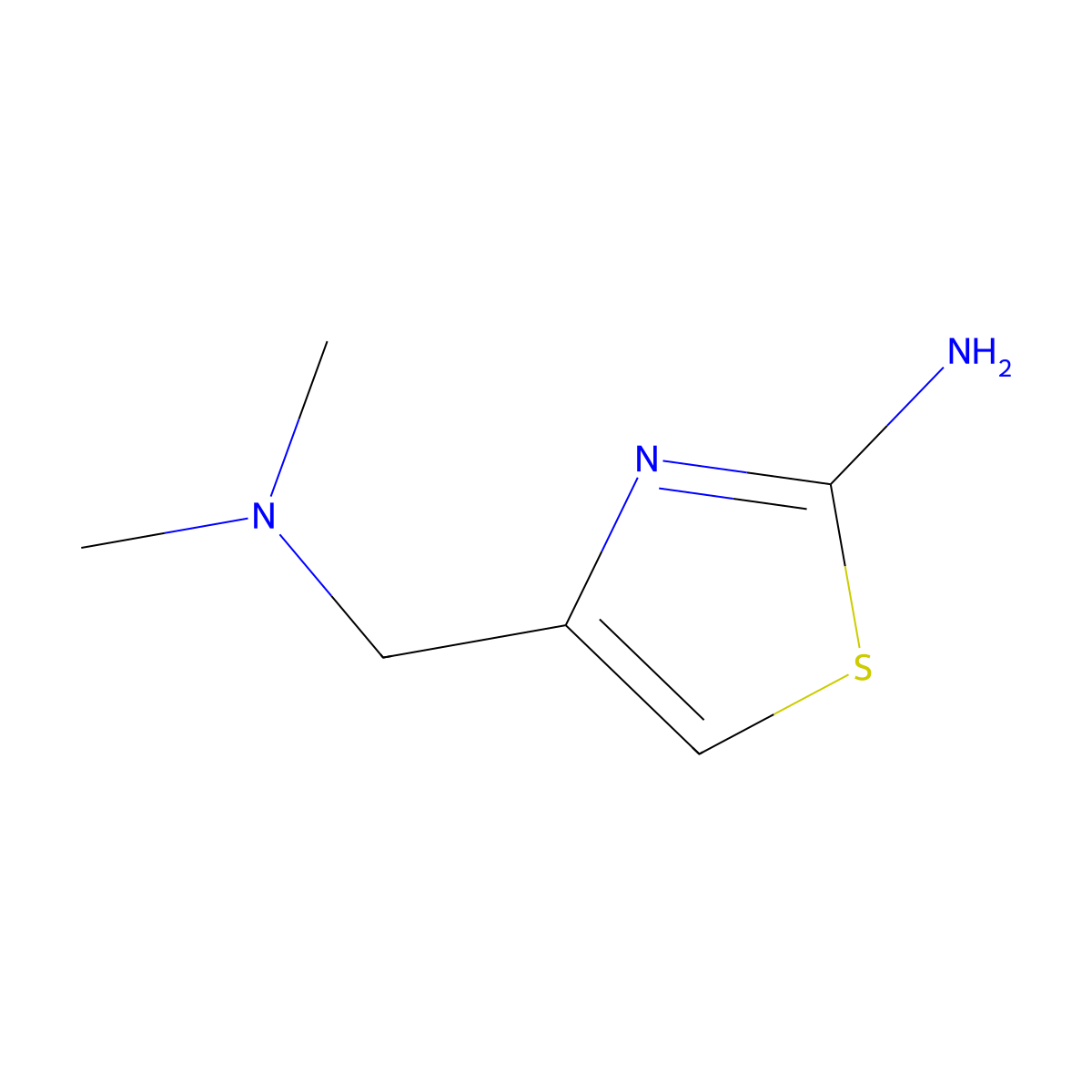 4-[(Dimethylamino)methyl]-1,3-thiazol-2-amine molecular structure, CAS 116252-53-0