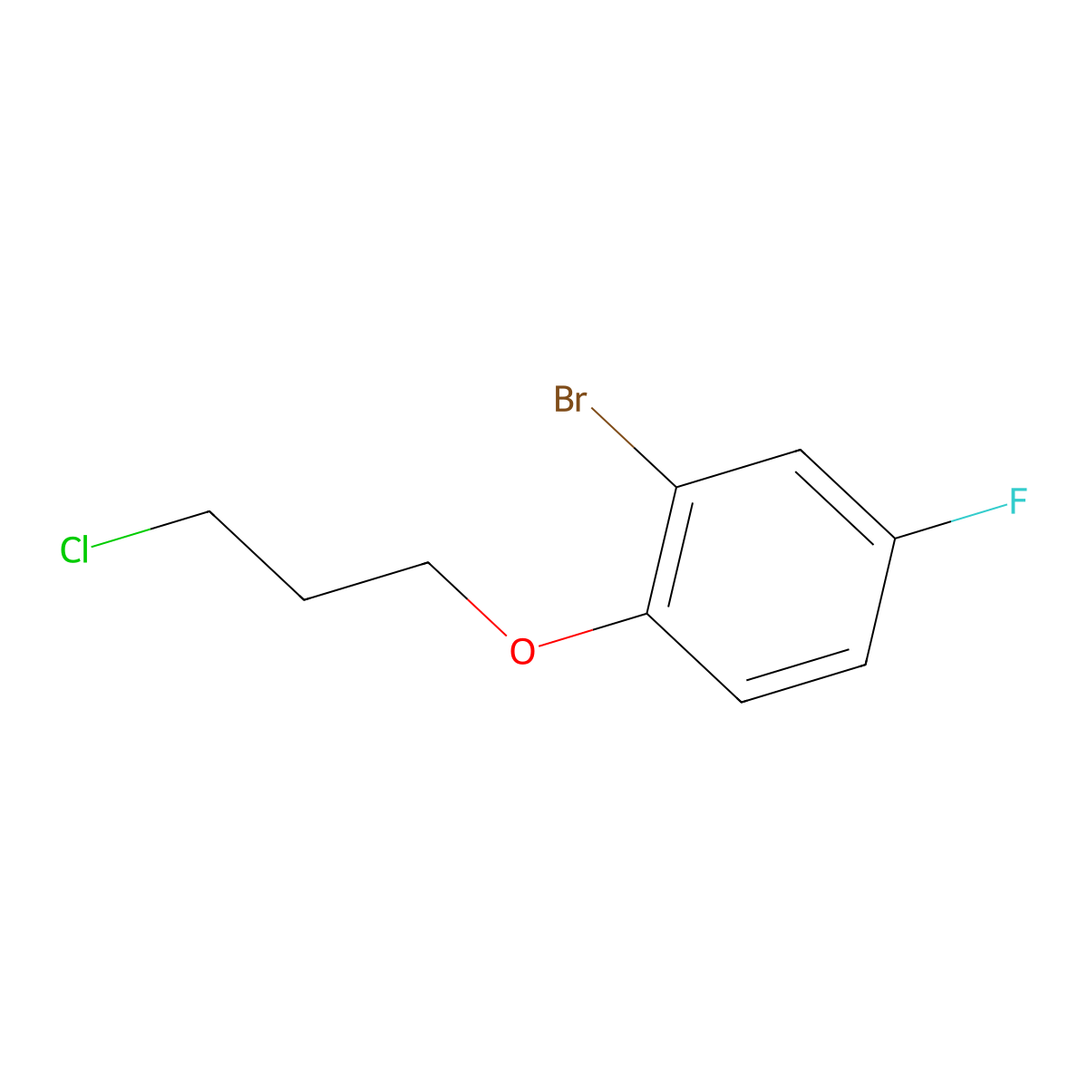 2-Bromo-1-(3-chloropropoxy)-4-fluorobenzene molecular structure, CAS 116256-08-7