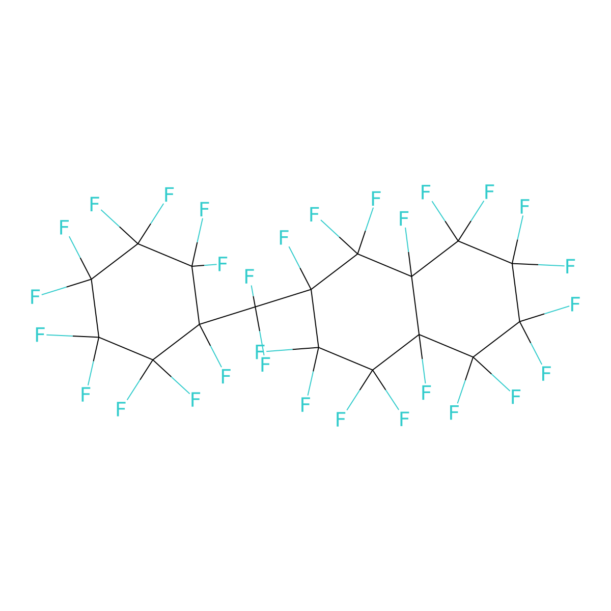 Perfluoroperhydrobenzyl tetralin molecular structure, CAS 116265-66-8