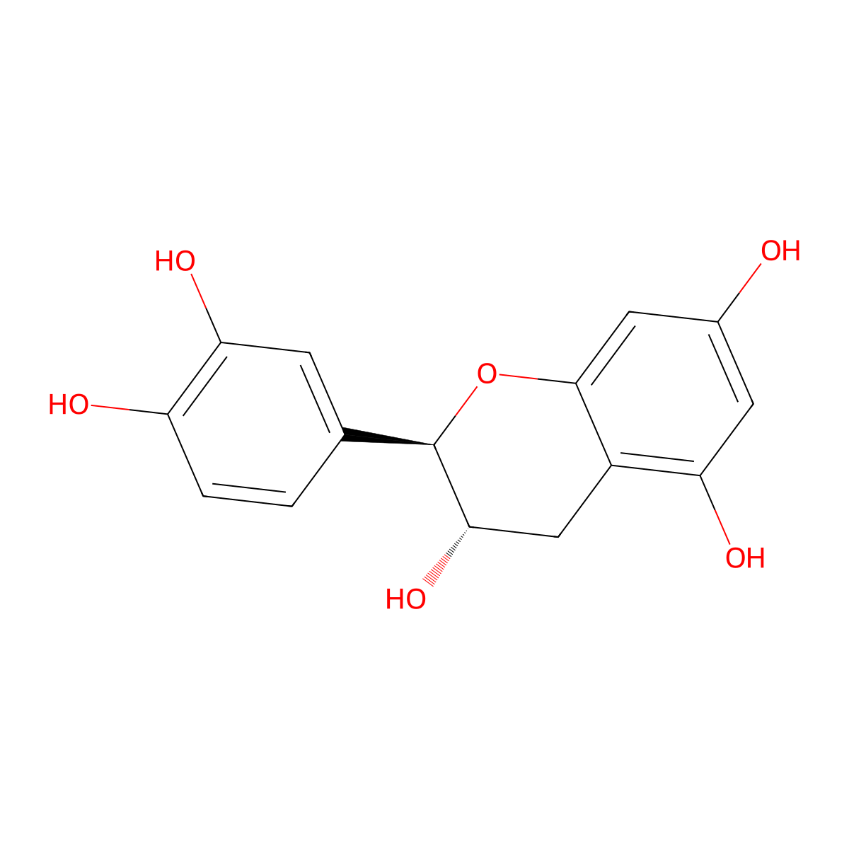 Catechin molecular structure, CAS 1162654-18-3