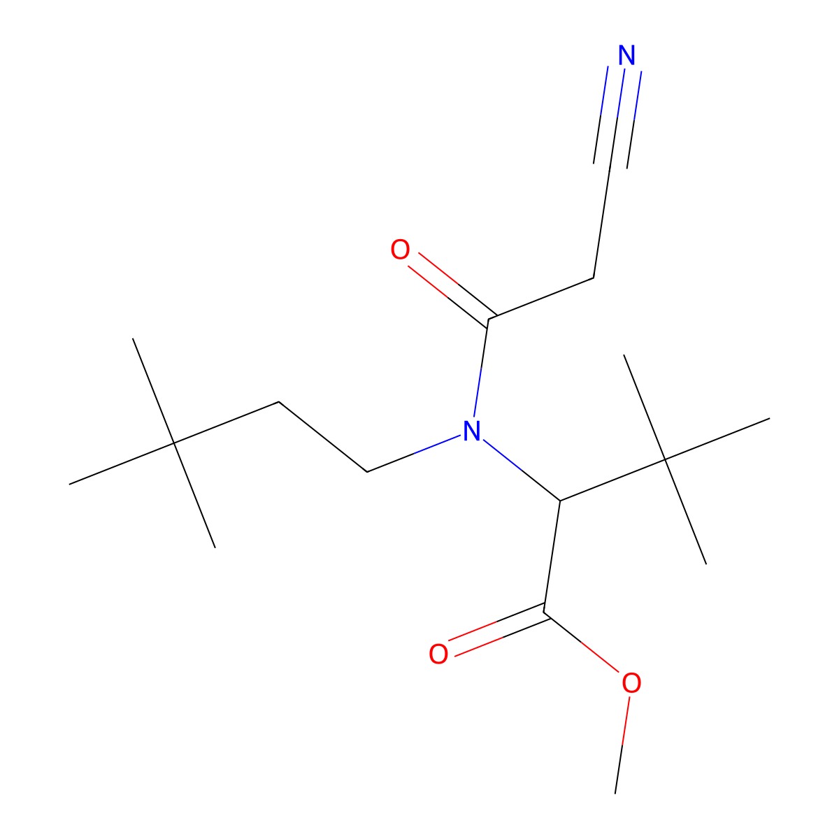 (S)-Methyl 2-(2-cyano-N-(3,3-dimethylbutyl)acetamido)-3,3-dimethylbutanoate molecular structure, CAS 1162665-53-3
