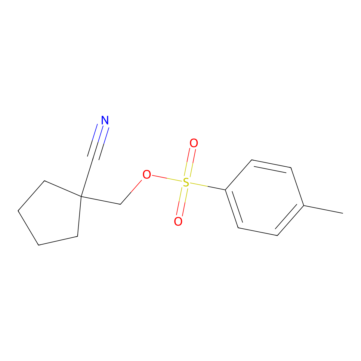 1-[[[(4-Methylphenyl)sulfonyl]oxy]methyl]cyclopentanecarbonitrile molecular structure, CAS 1162670-07-6