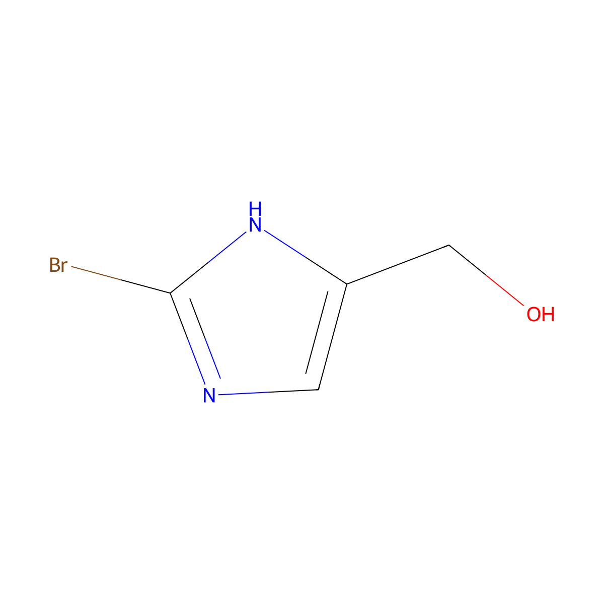 (2-Bromo-1H-imidazol-4-yl)methanol molecular structure, CAS 1162674-62-5