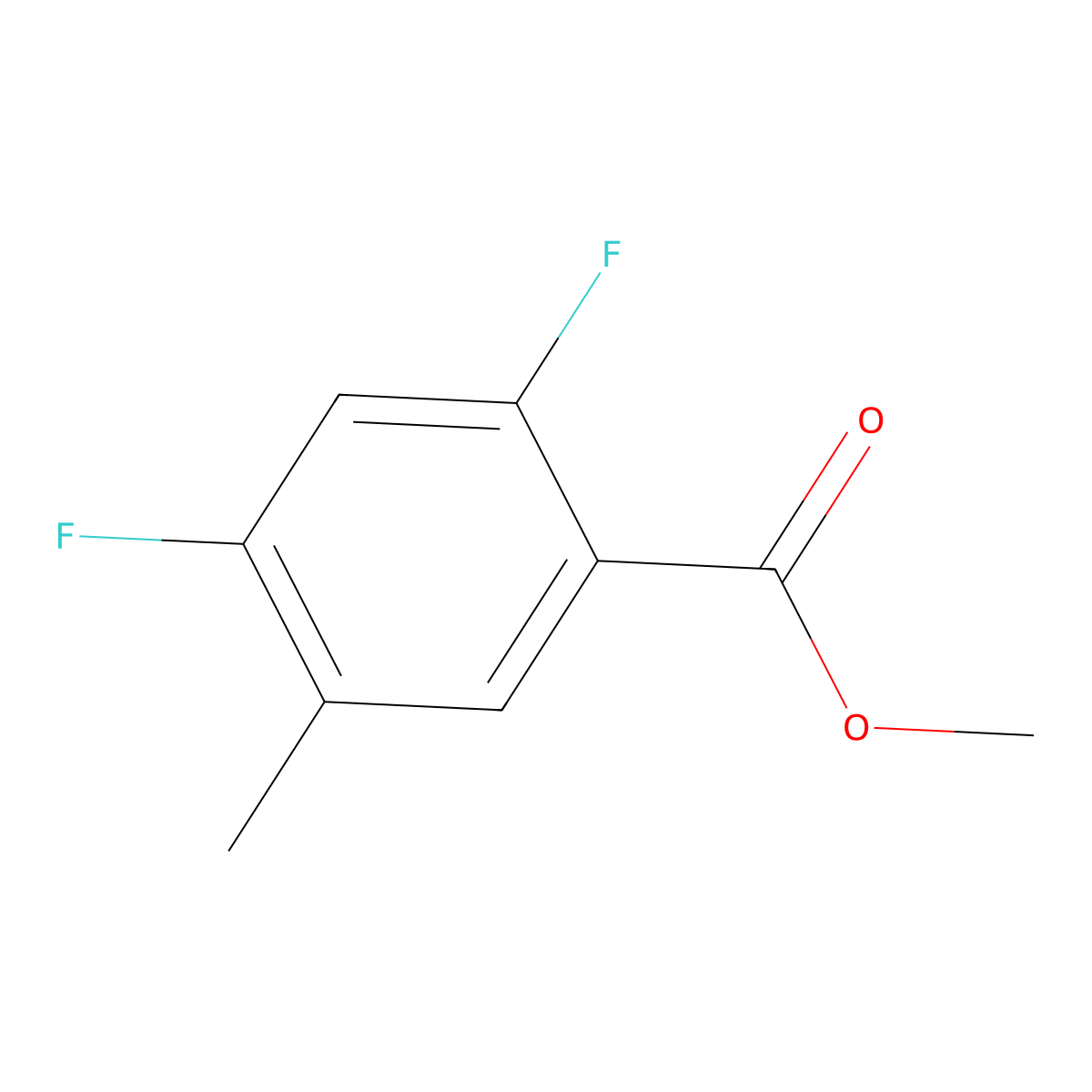 Methyl 2,4-difluoro-5-methylbenzoate molecular structure, CAS 1162674-66-9