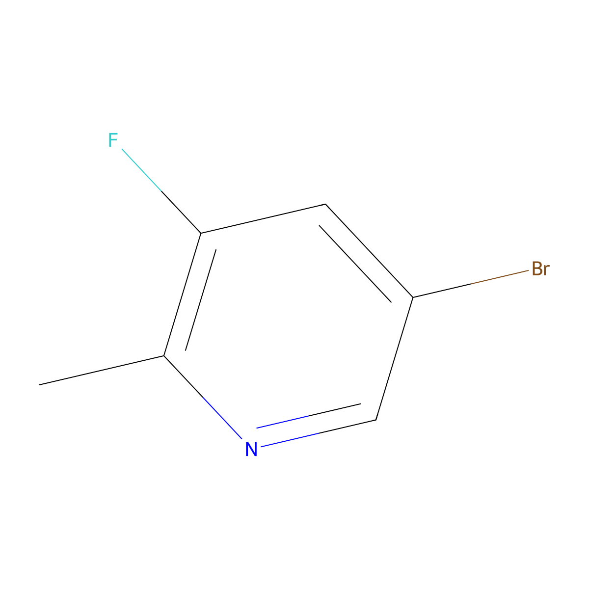 5-Bromo-3-fluoro-2-methylpyridine molecular structure, CAS 1162674-74-9