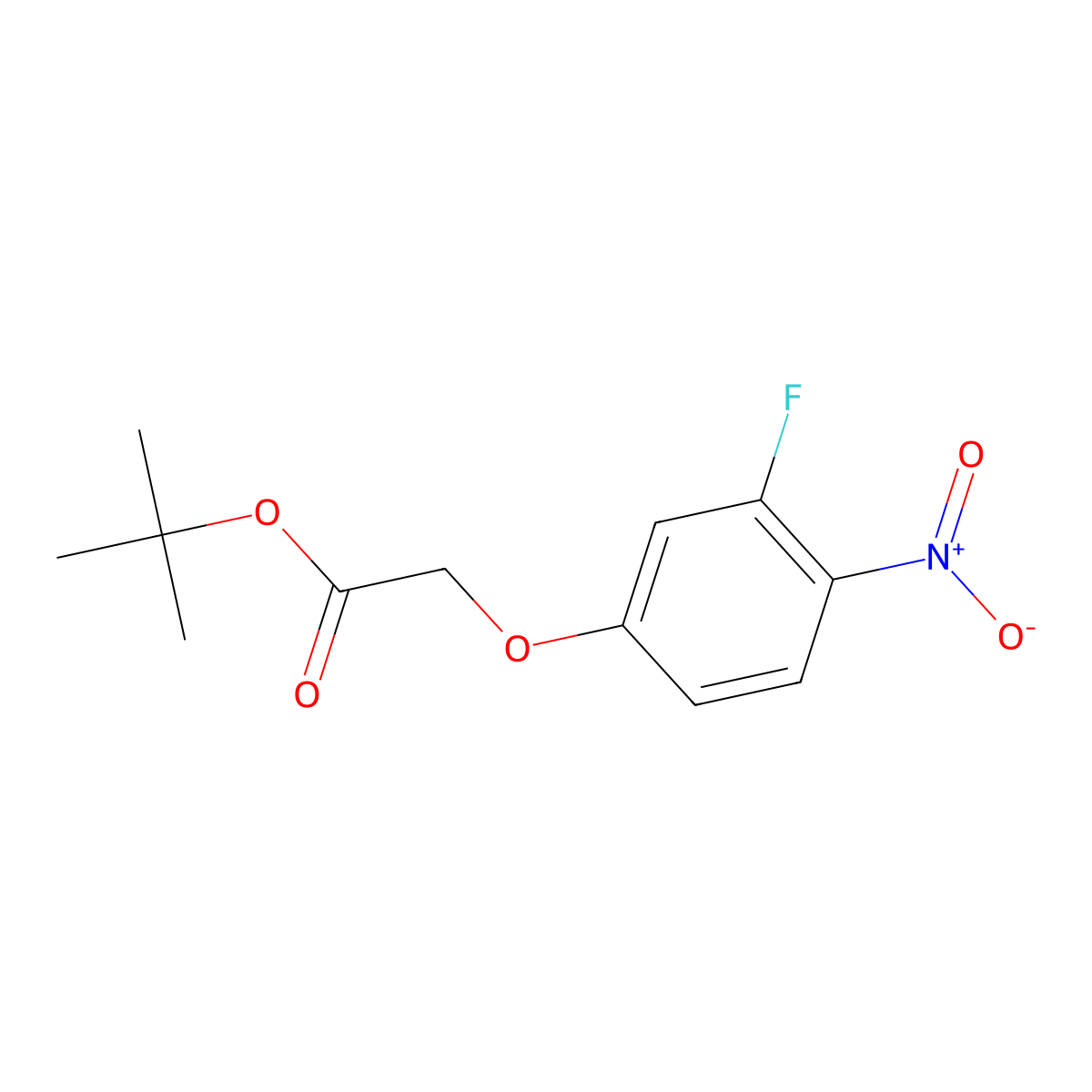 (3-Fluoro-4-nitro-phenoxy)-acetic acid tert-butyl ester molecular structure, CAS 1162676-57-4