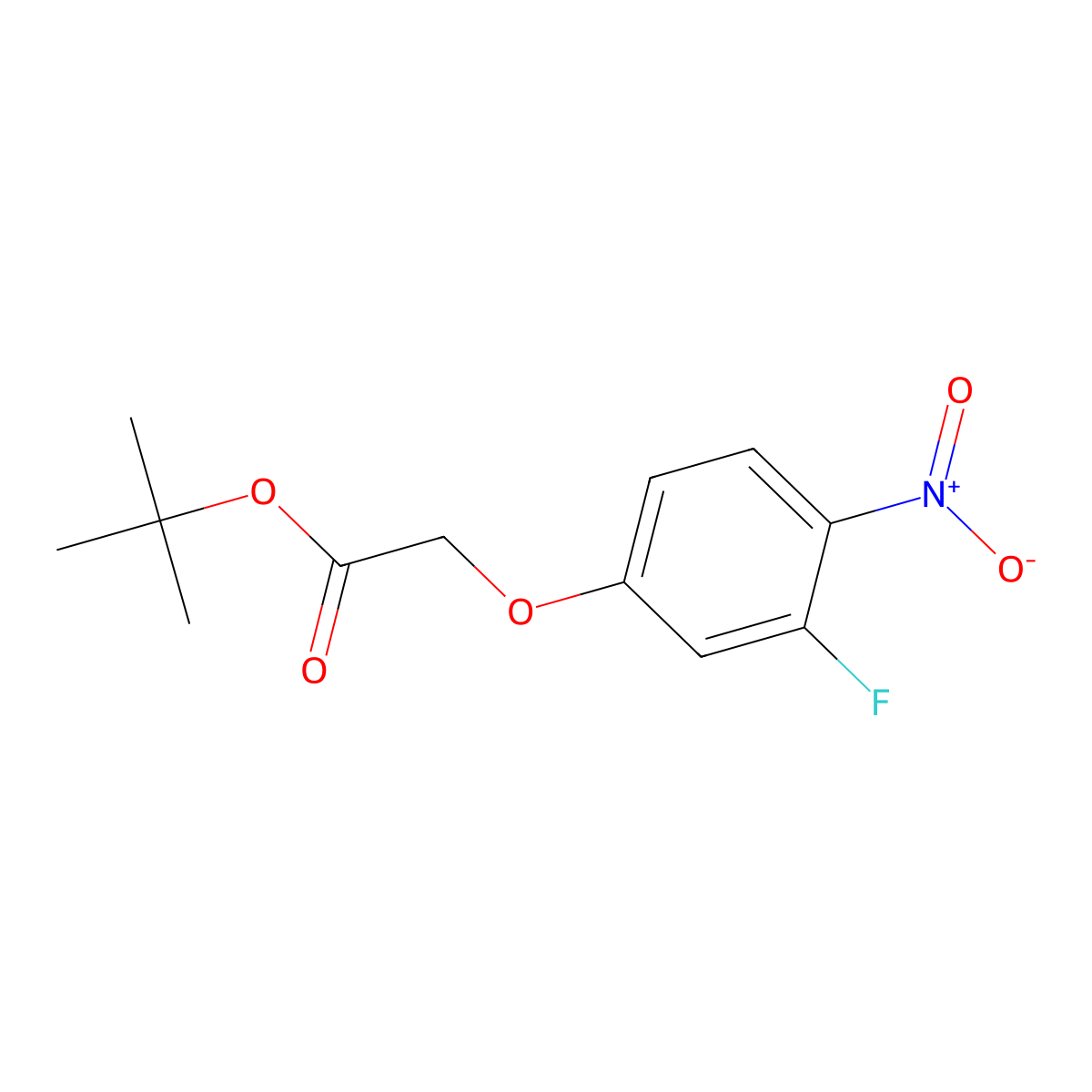 (3-Fluoro-4-nitro-phenoxy)-acetic acid tert-butyl ester molecular structure, CAS 1162676-57-4