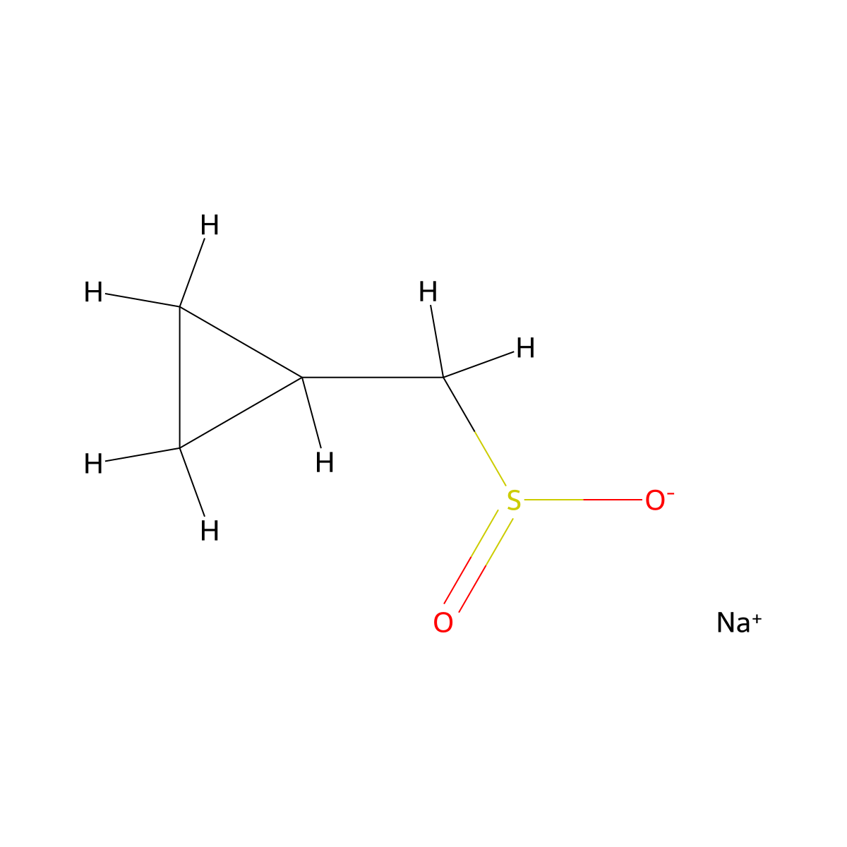 Sodium cyclopropylmethanesulfinate molecular structure, CAS 1162683-66-0