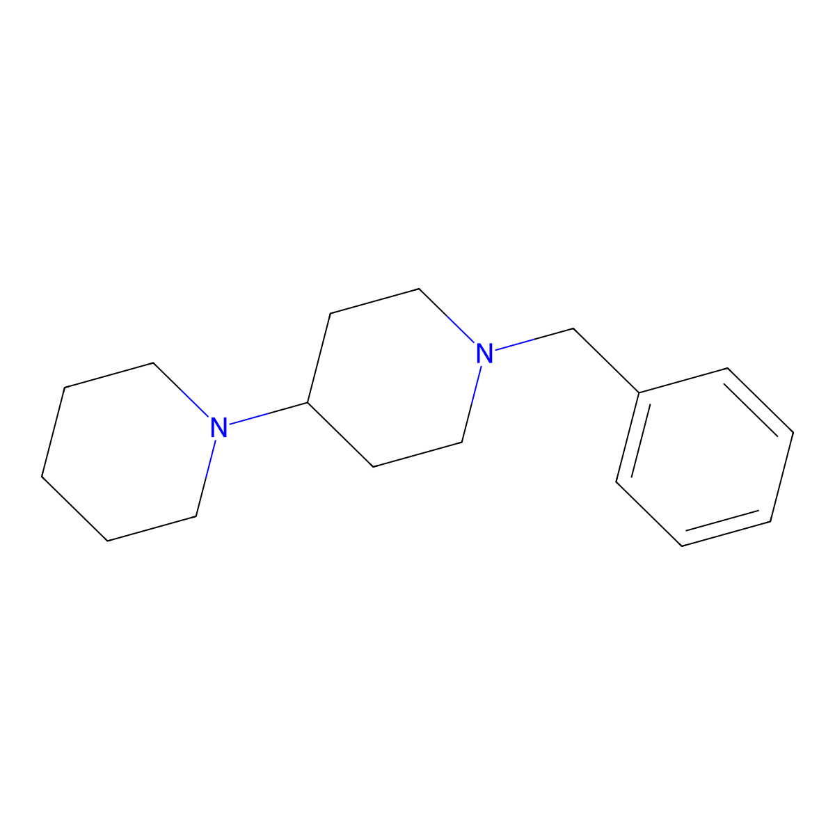 1,4'-Bipiperidine, 1'-(phenylmethyl)- molecular structure, CAS 116269-53-5