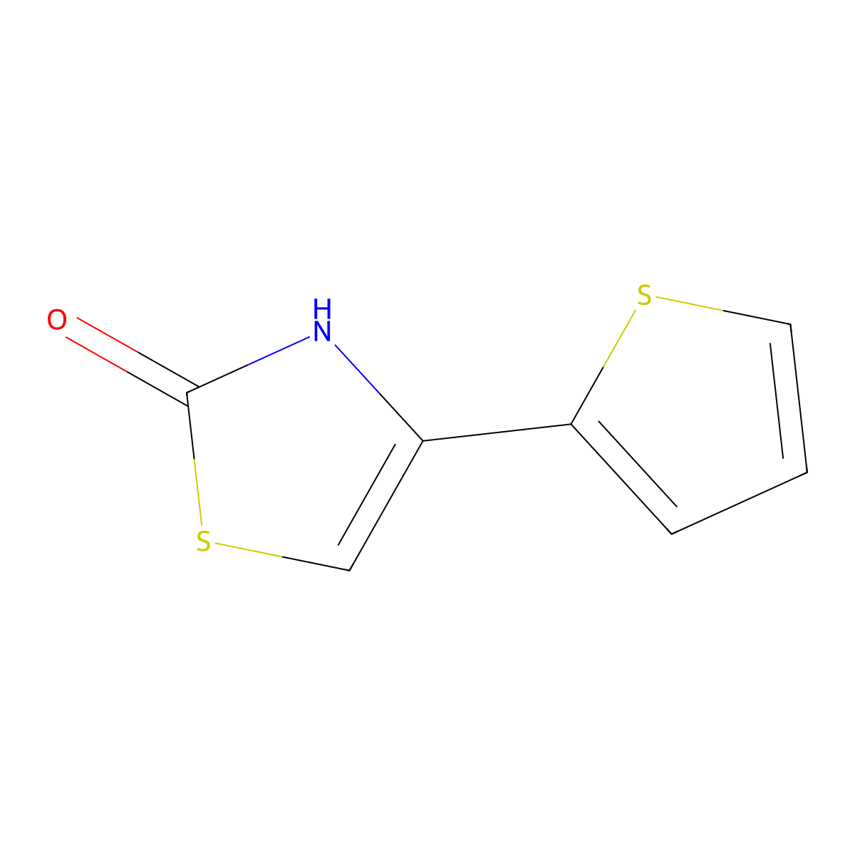 2-Hydroxy-4-(2-thienyl)thiazole molecular structure, CAS 116269-84-2