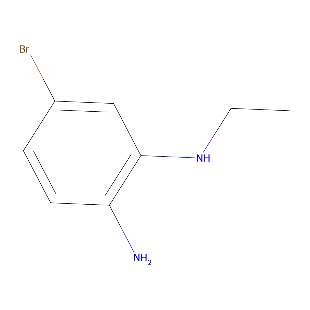 5-bromo-1-N-ethylbenzene-1,2-diamine molecular structure, CAS 1162695-95-5