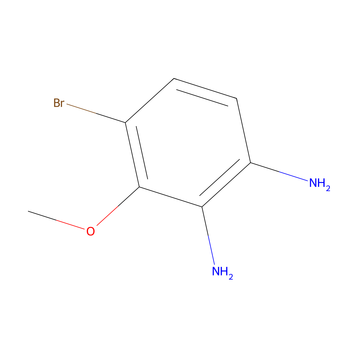 4-Bromo-3-methoxyphenylene-1,2-diamine molecular structure, CAS 1162696-92-5