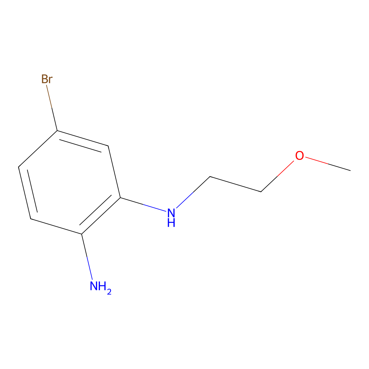 5-Bromo-N1-(2-methoxyethyl)benzene-1,2-diamine molecular structure, CAS 1162697-07-5