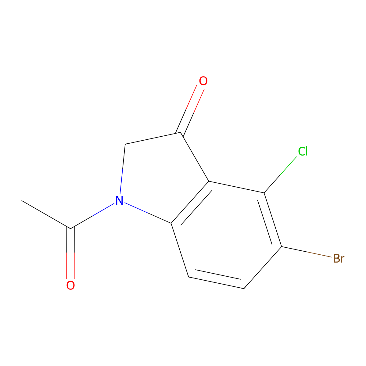 1-Acetyl-5-bromo-4-chloroindolin-3-one molecular structure, CAS 116270-39-4