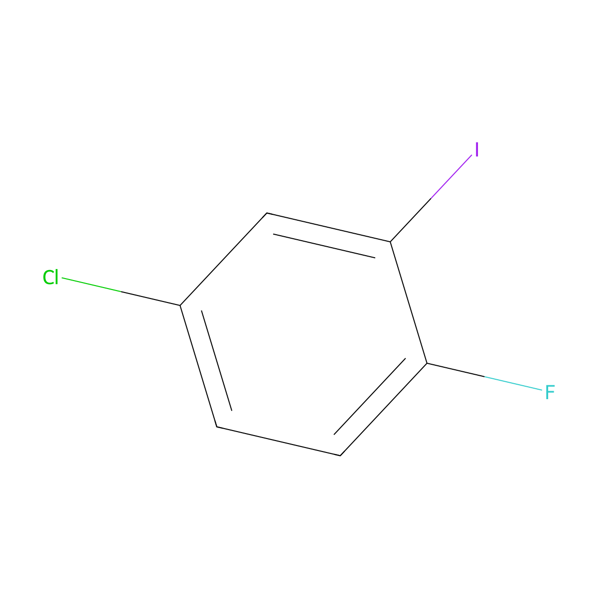4-Chloro-1-fluoro-2-iodobenzene molecular structure, CAS 116272-42-5