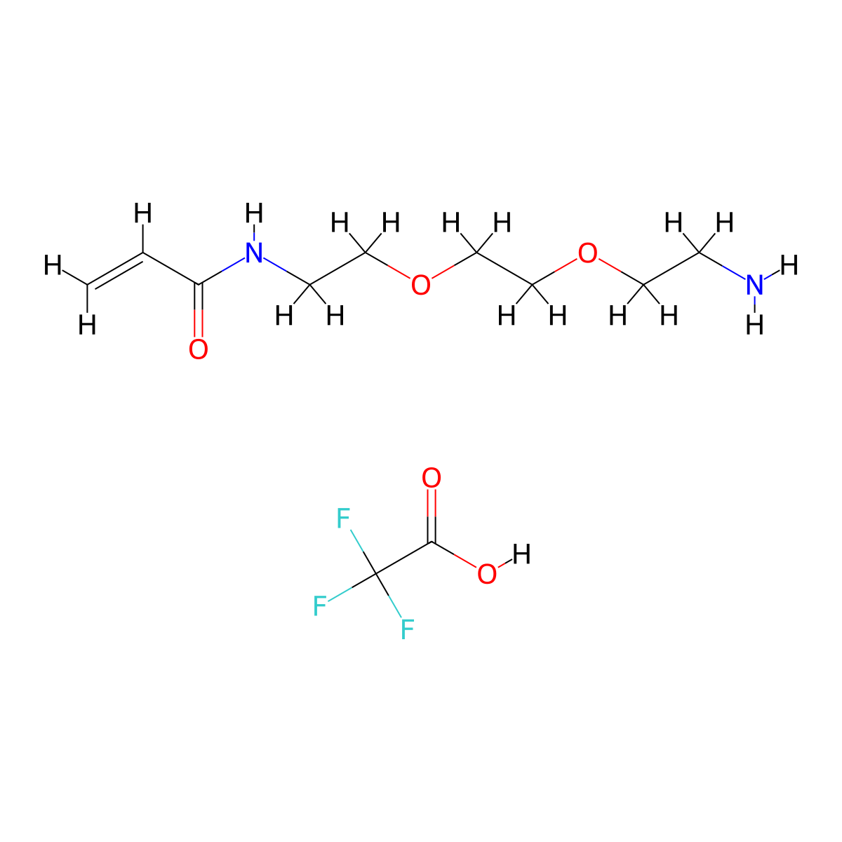 N-{2-[2-(2-aminoethoxy)ethoxy]ethyl}prop-2-enamide; trifluoroacetic acid molecular structure, CAS 1162739-53-8