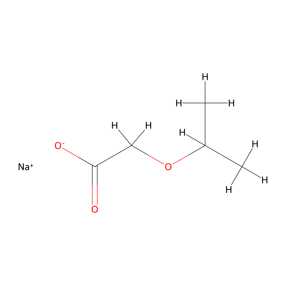 Sodium 2-isopropoxyacetate molecular structure, CAS 116277-76-0
