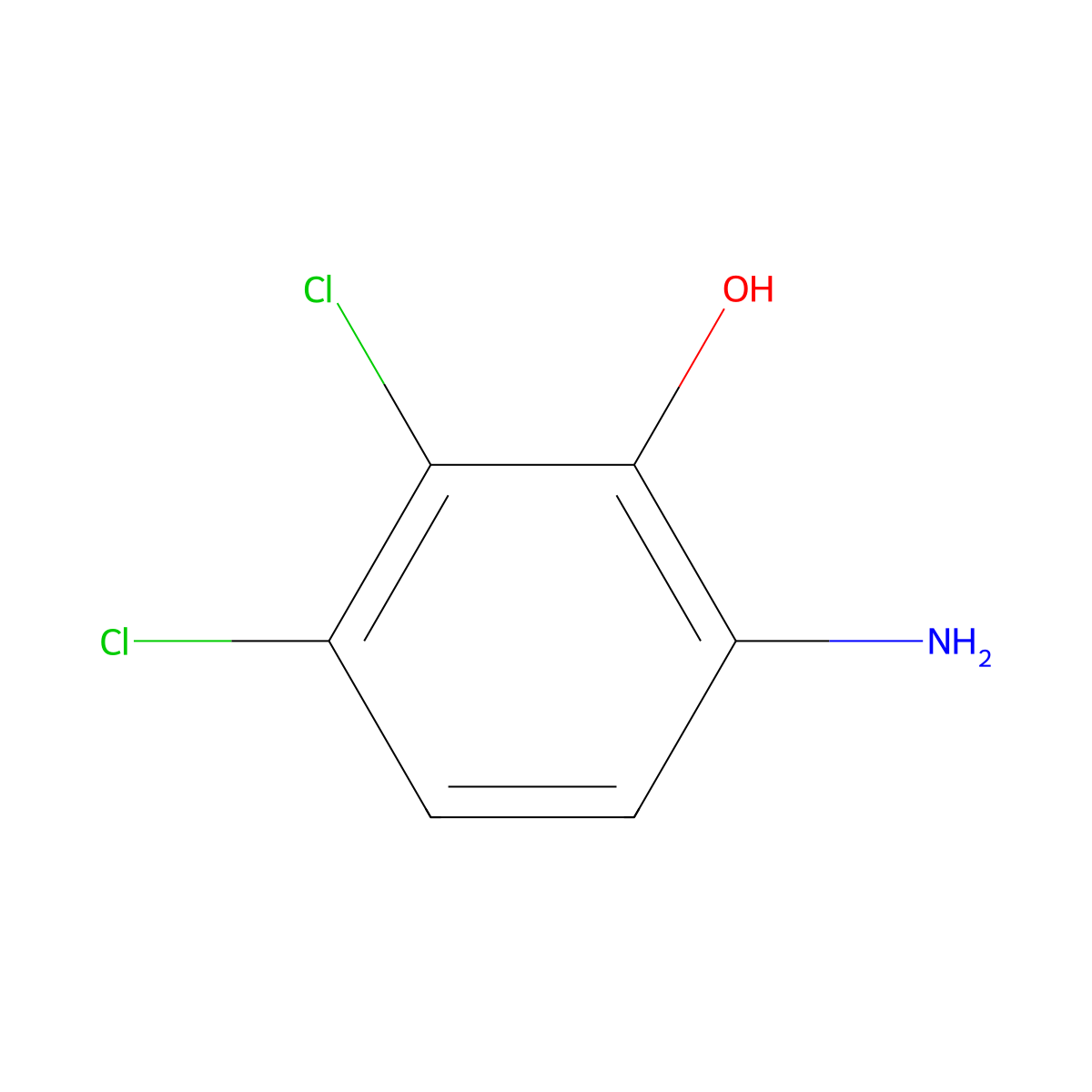 6-Amino-2,3-dichlorophenol molecular structure, CAS 116278-69-4