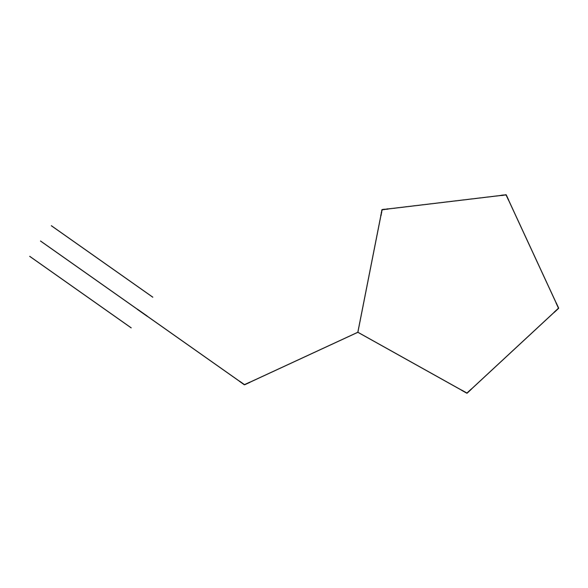 (Prop-2-yn-1-yl)cyclopentane molecular structure, CAS 116279-08-4