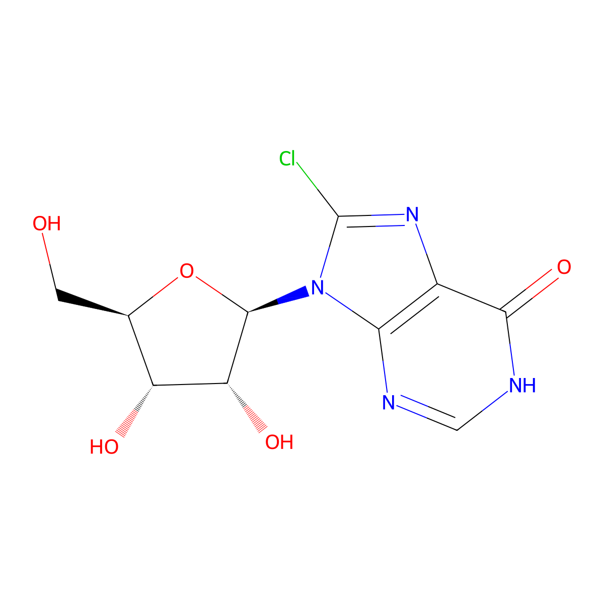 8-Chloro-inosine molecular structure, CAS 116285-77-9