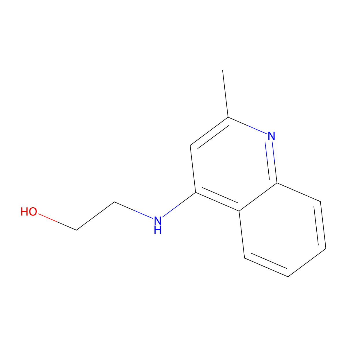 4-(2-Hydroxyethyl)amino-2-methylquinoline molecular structure, CAS 116289-37-3