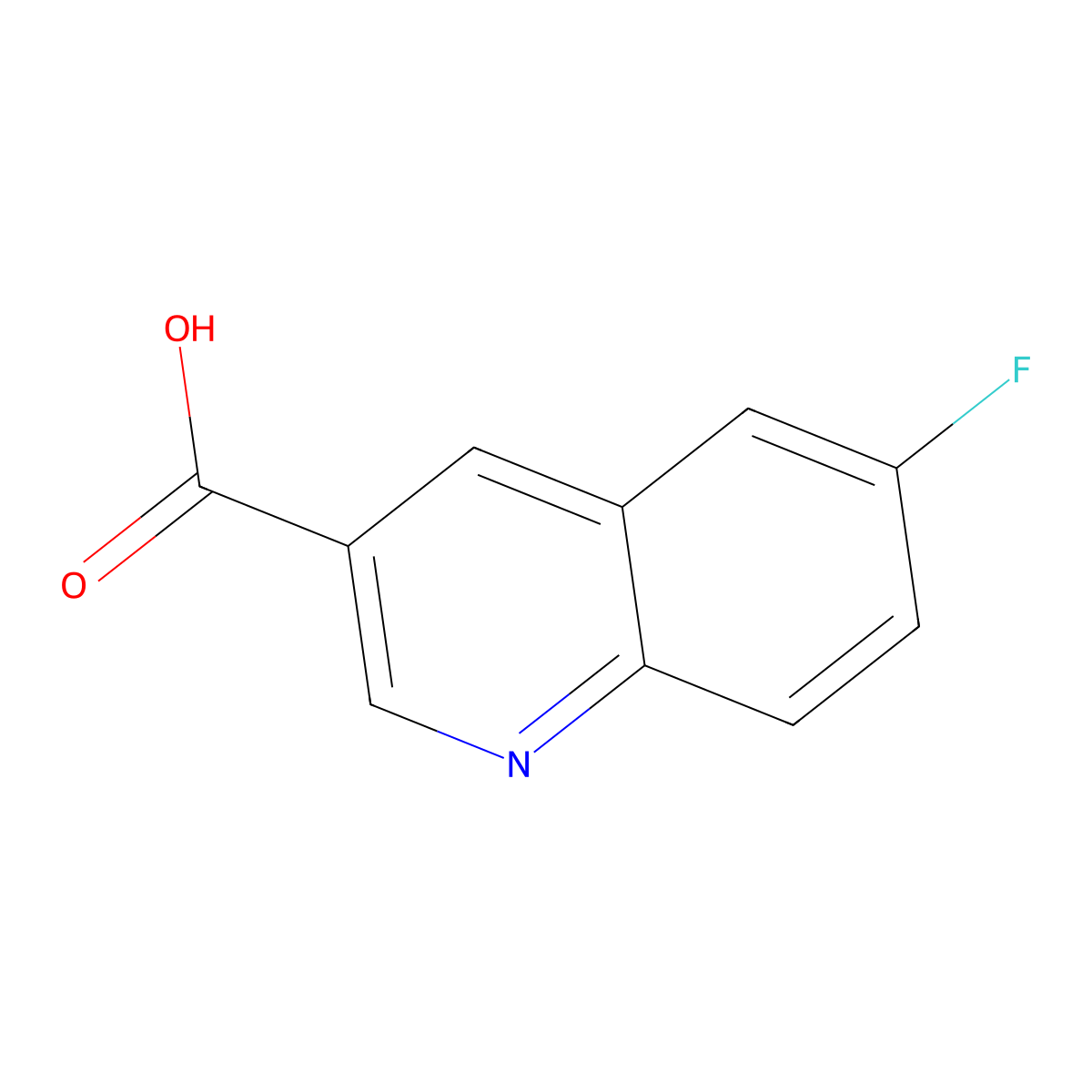 6-Fluoroquinoline-3-carboxylic acid molecular structure, CAS 116293-90-4