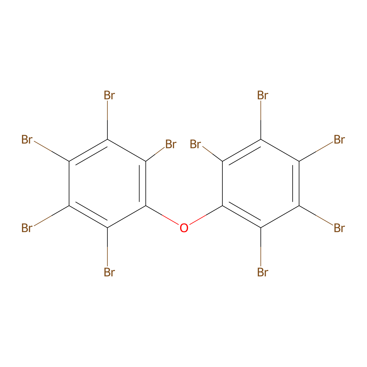 Decabromodiphenyl ether molecular structure, CAS 1163-19-5