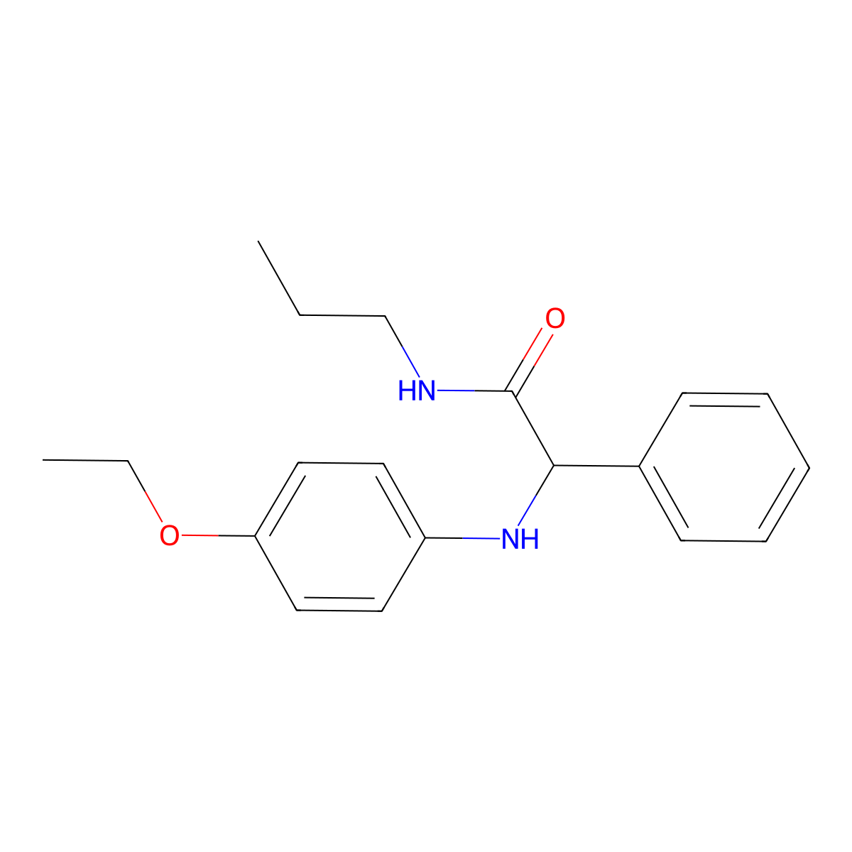 2-(4-Ethoxyanilino)-2-phenyl-N-propylethanimidic acid molecular structure, CAS 1163-54-8