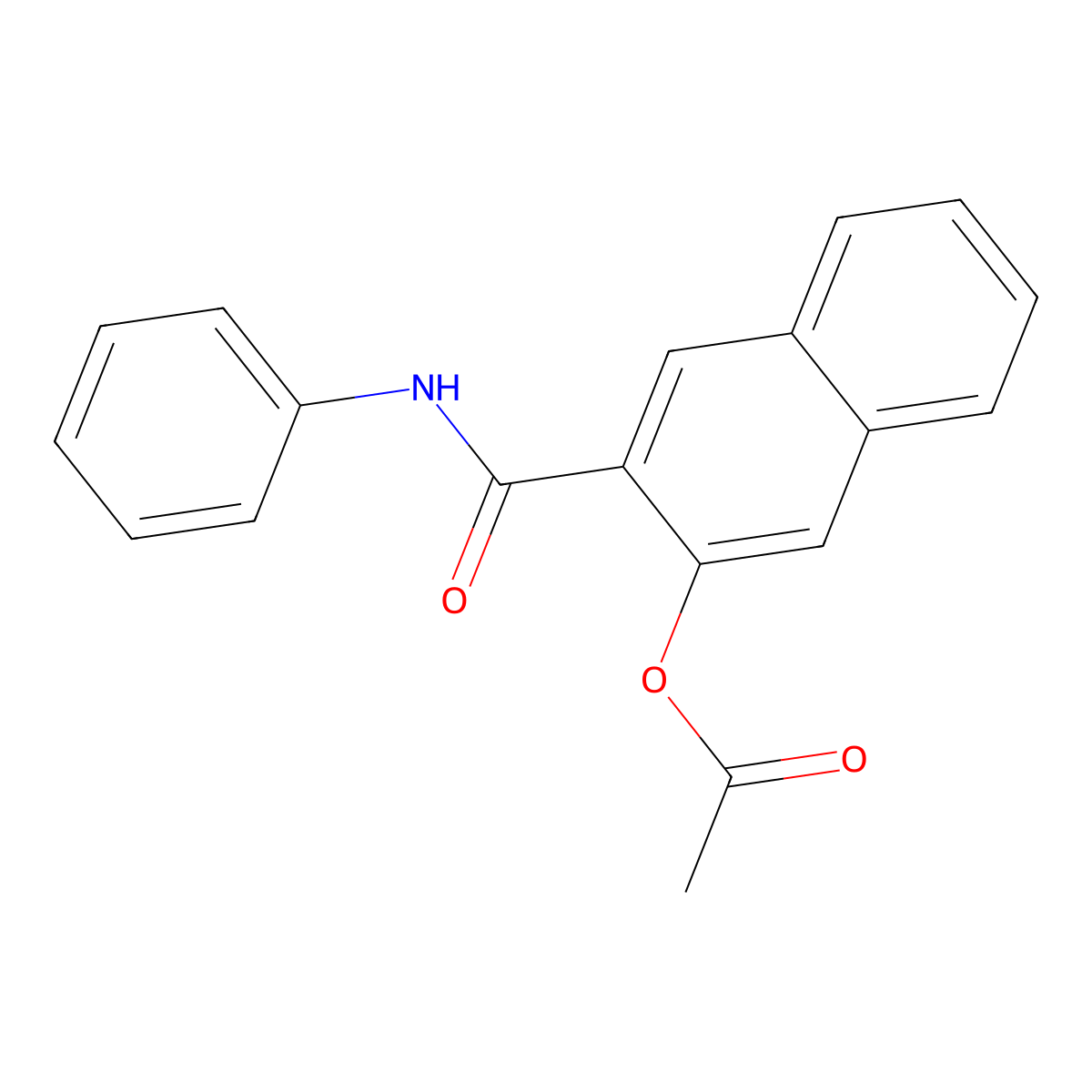 3-Acetoxy-2-naphthanilide molecular structure, CAS 1163-67-3
