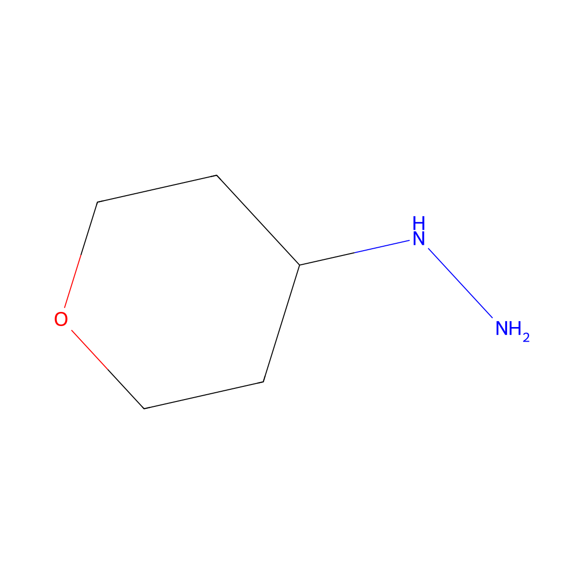 (Tetrahydro-2H-pyran-4-yl)hydrazine molecular structure, CAS 116312-69-7