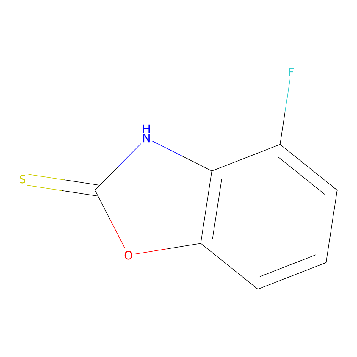 4-Fluoro-2(3H)-benzoxazolethione molecular structure, CAS 1163123-40-7