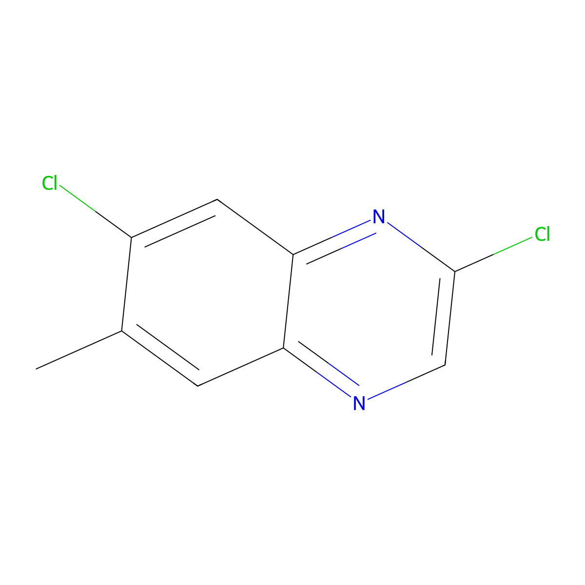 2,7-Dichloro-6-methylquinoxaline molecular structure, CAS 1163123-60-1