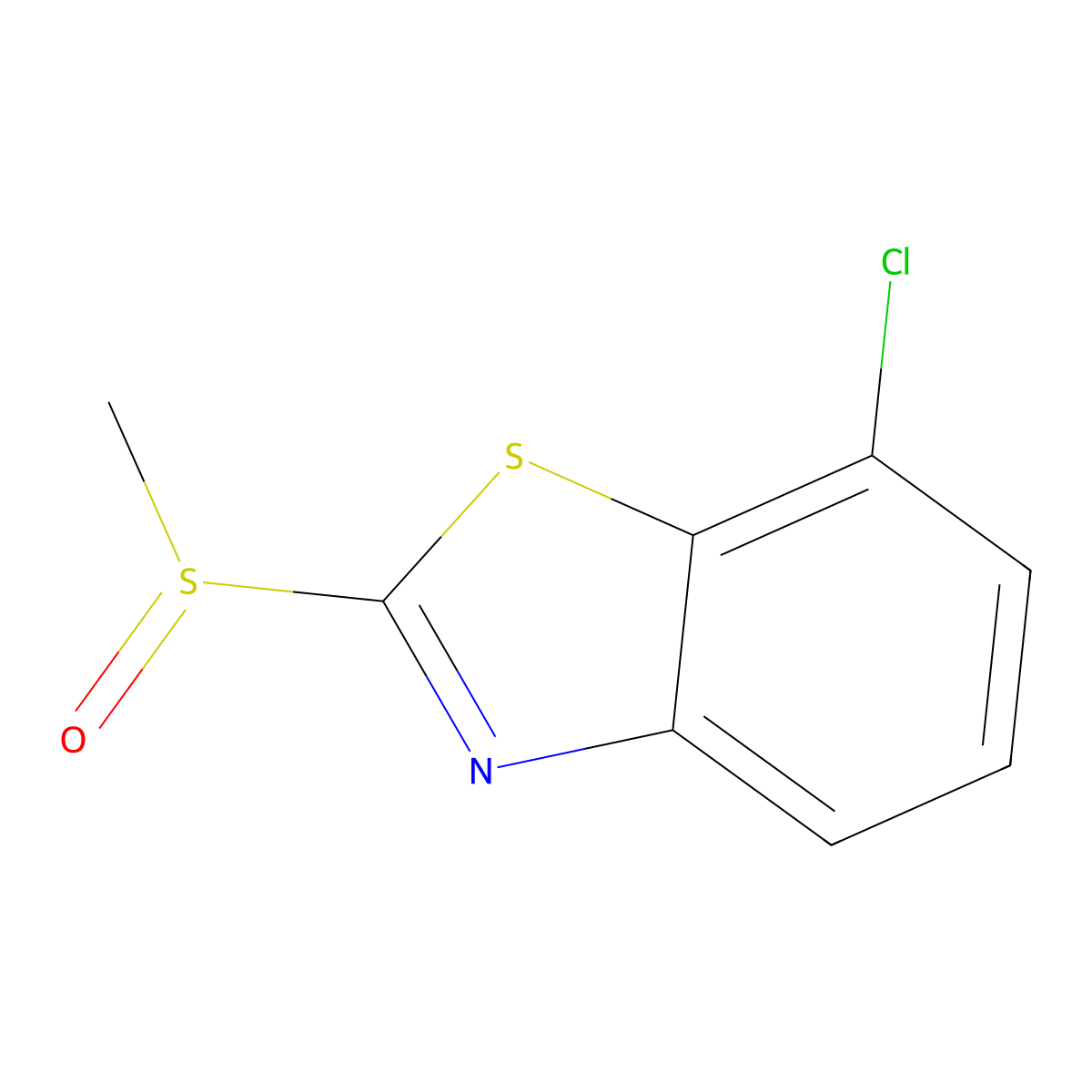 7-Chloro-2-(methylsulfinyl)benzo[d]thiazole molecular structure, CAS 1163123-64-5