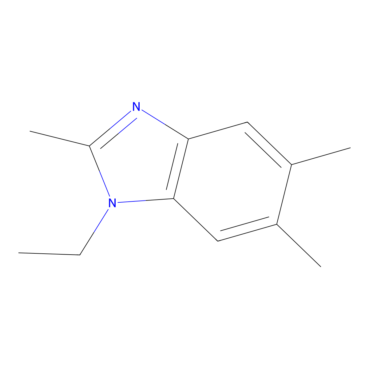 1-Ethyl-2,5,6-trimethylbenzimidazole molecular structure, CAS 116313-47-4