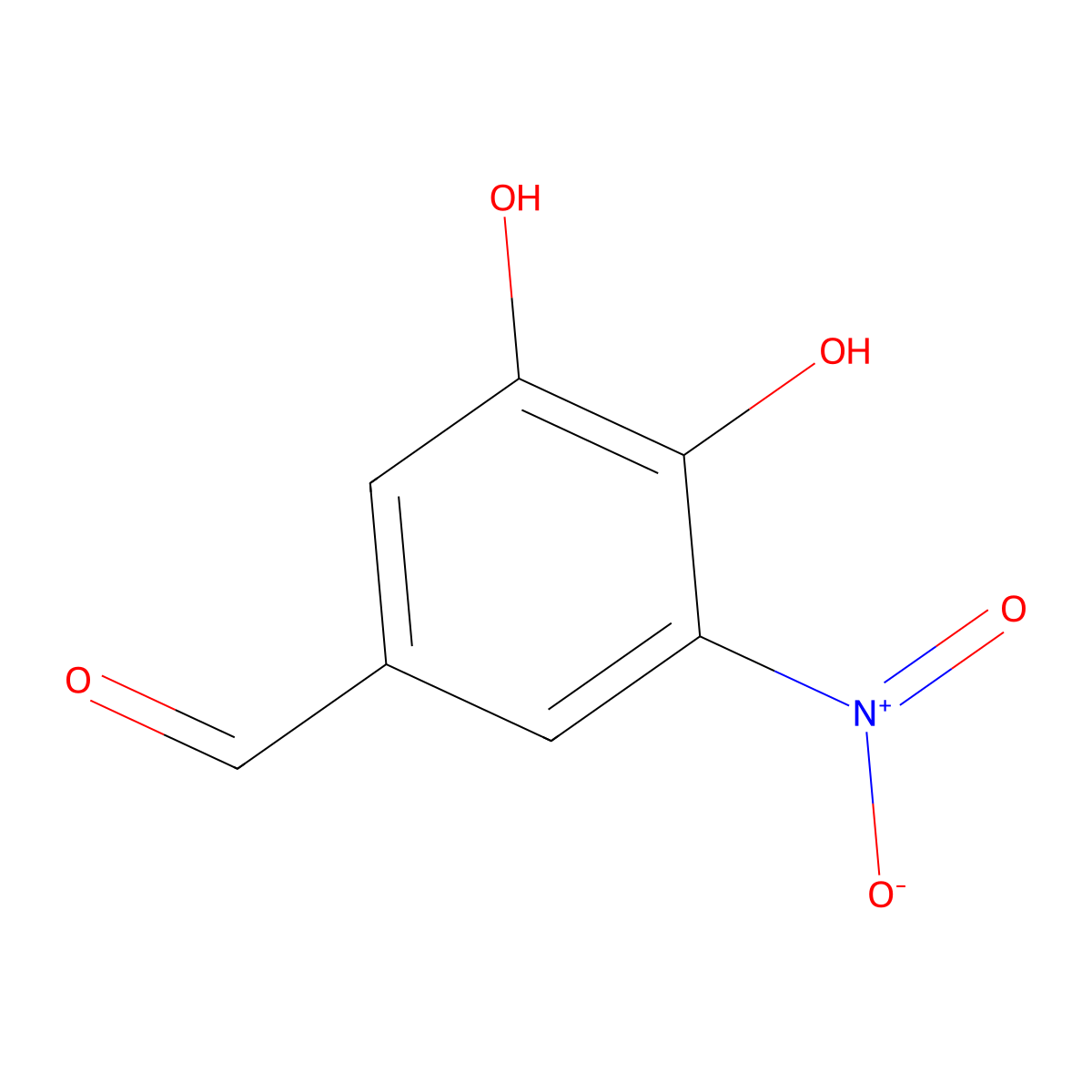 3,4-Dihydroxy-5-nitrobenzaldehyde molecular structure, CAS 116313-85-0