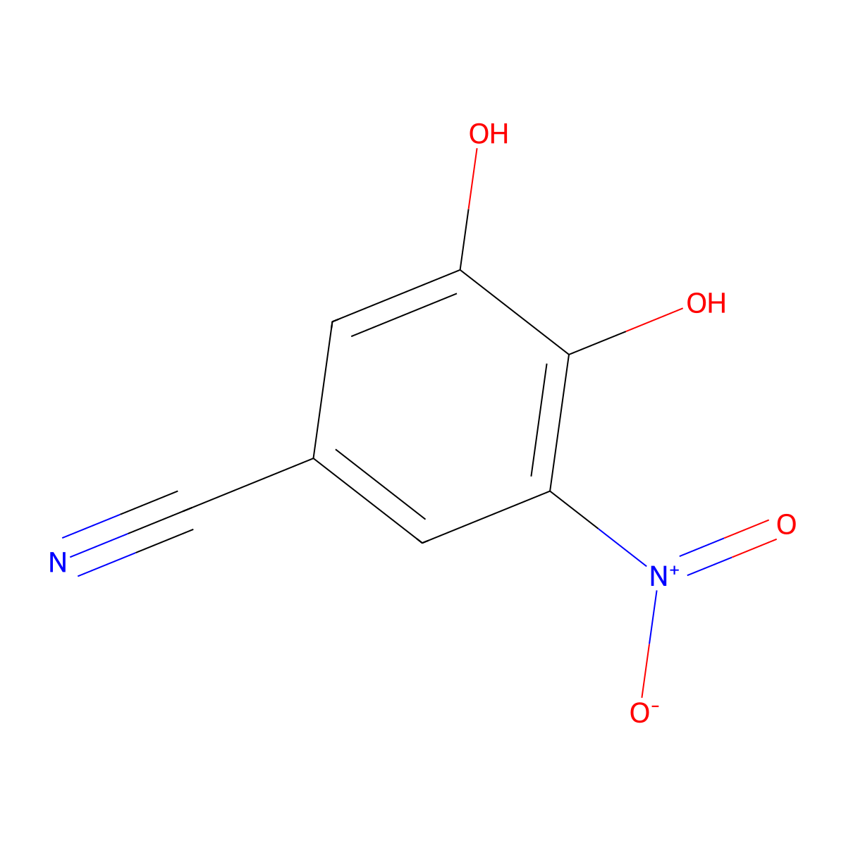 Benzonitrile, 3,4-dihydroxy-5-nitro- molecular structure, CAS 116313-86-1