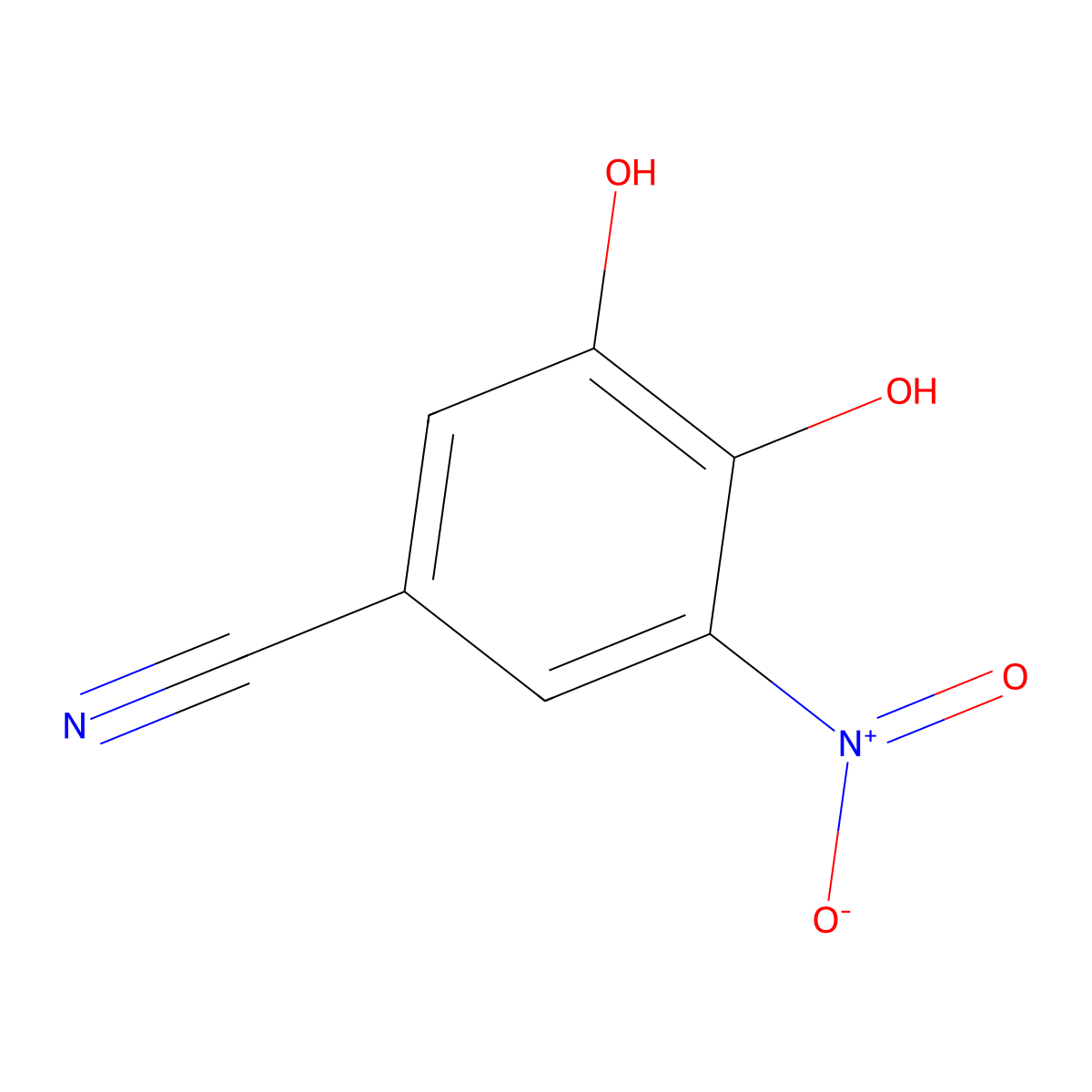 Benzonitrile, 3,4-dihydroxy-5-nitro- molecular structure, CAS 116313-86-1