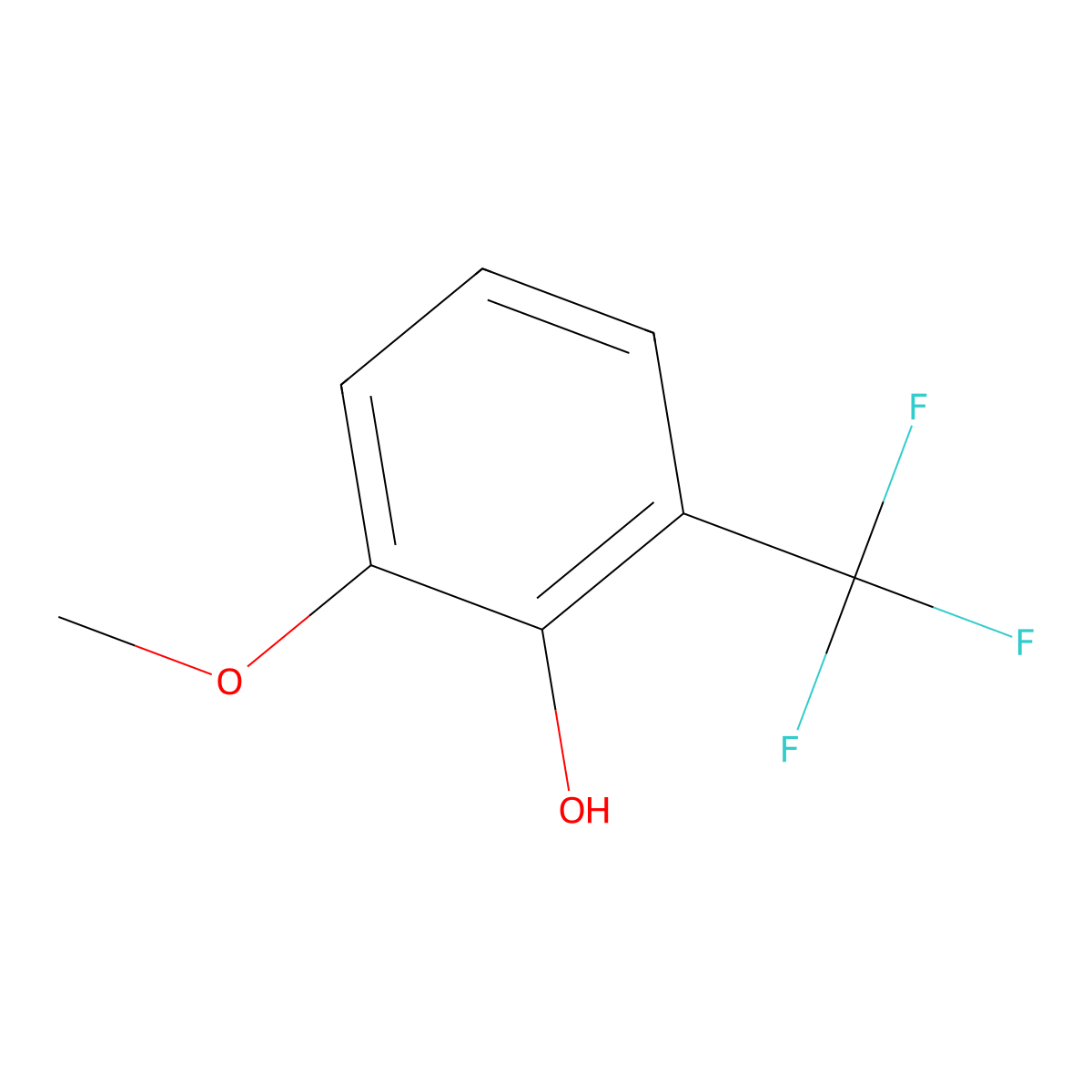 2-Methoxy-6-(trifluoromethyl)phenol molecular structure, CAS 116314-59-1