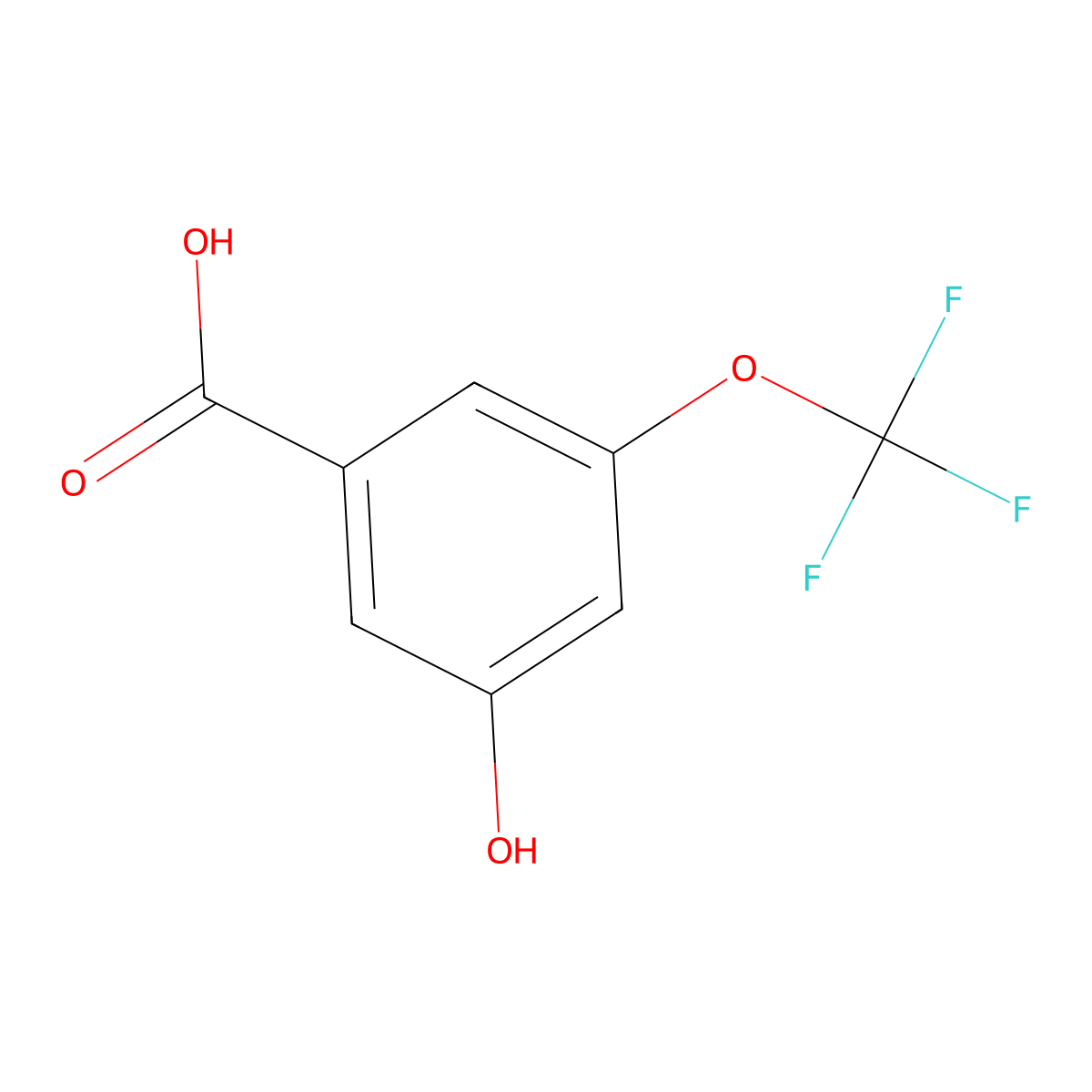 3-Hydroxy-5-(trifluoromethoxy)benzoic acid molecular structure, CAS 1163141-52-3