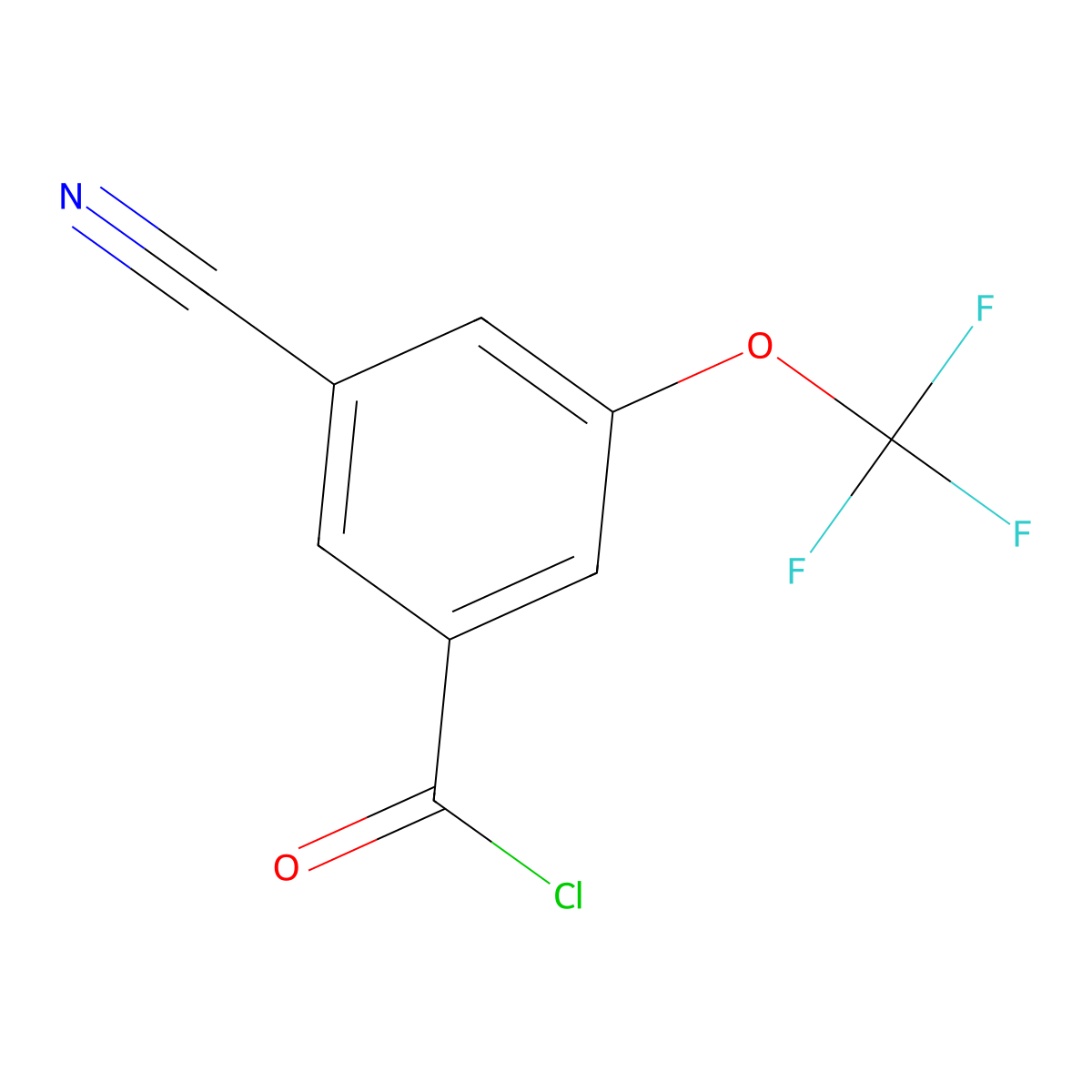 3-Cyano-5-(trifluoromethoxy)benzoyl chloride molecular structure, CAS 1163142-00-4