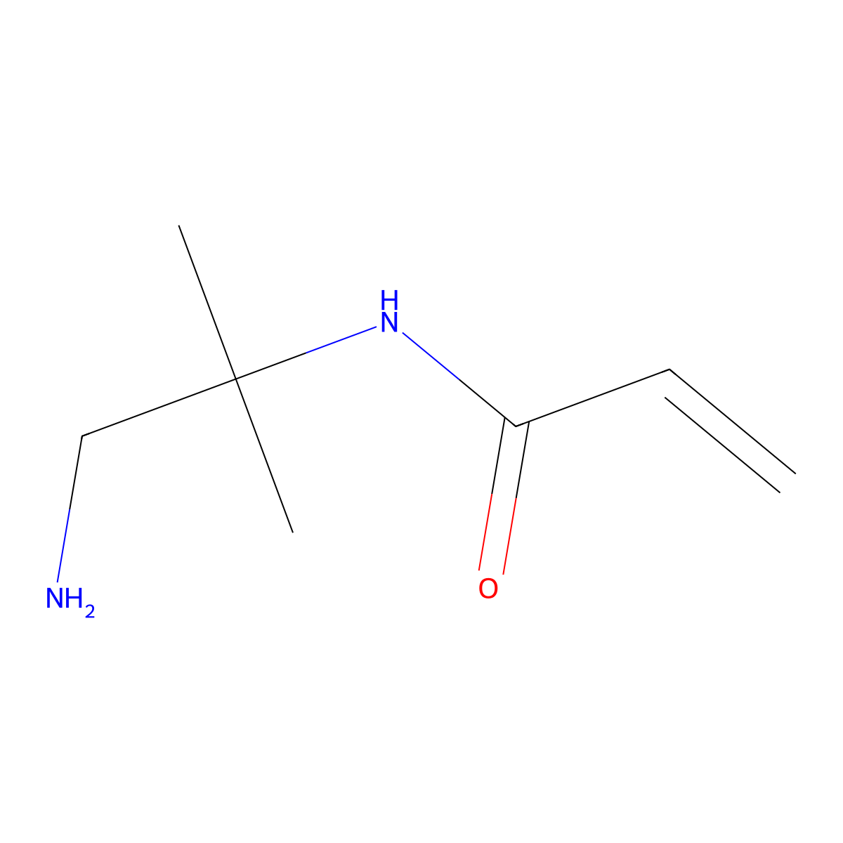 N-(1-amino-2-methylpropan-2-yl)prop-2-enamide molecular structure, CAS 1163147-37-2