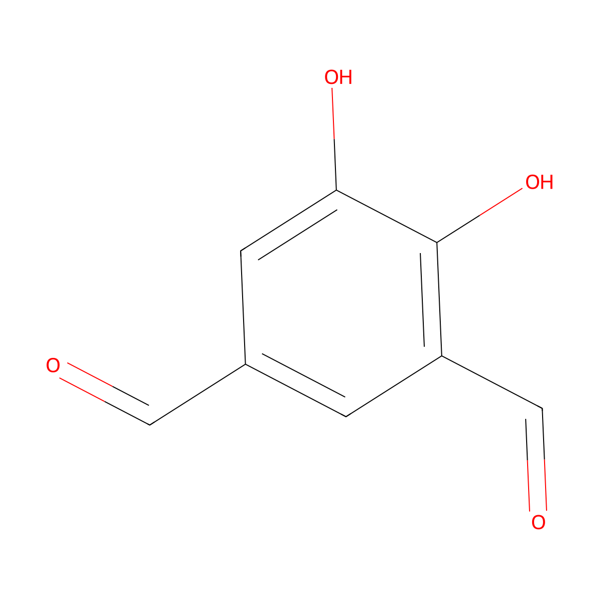 1,2-Dihydroxy-3,5-diformylbenzene molecular structure, CAS 116315-07-2