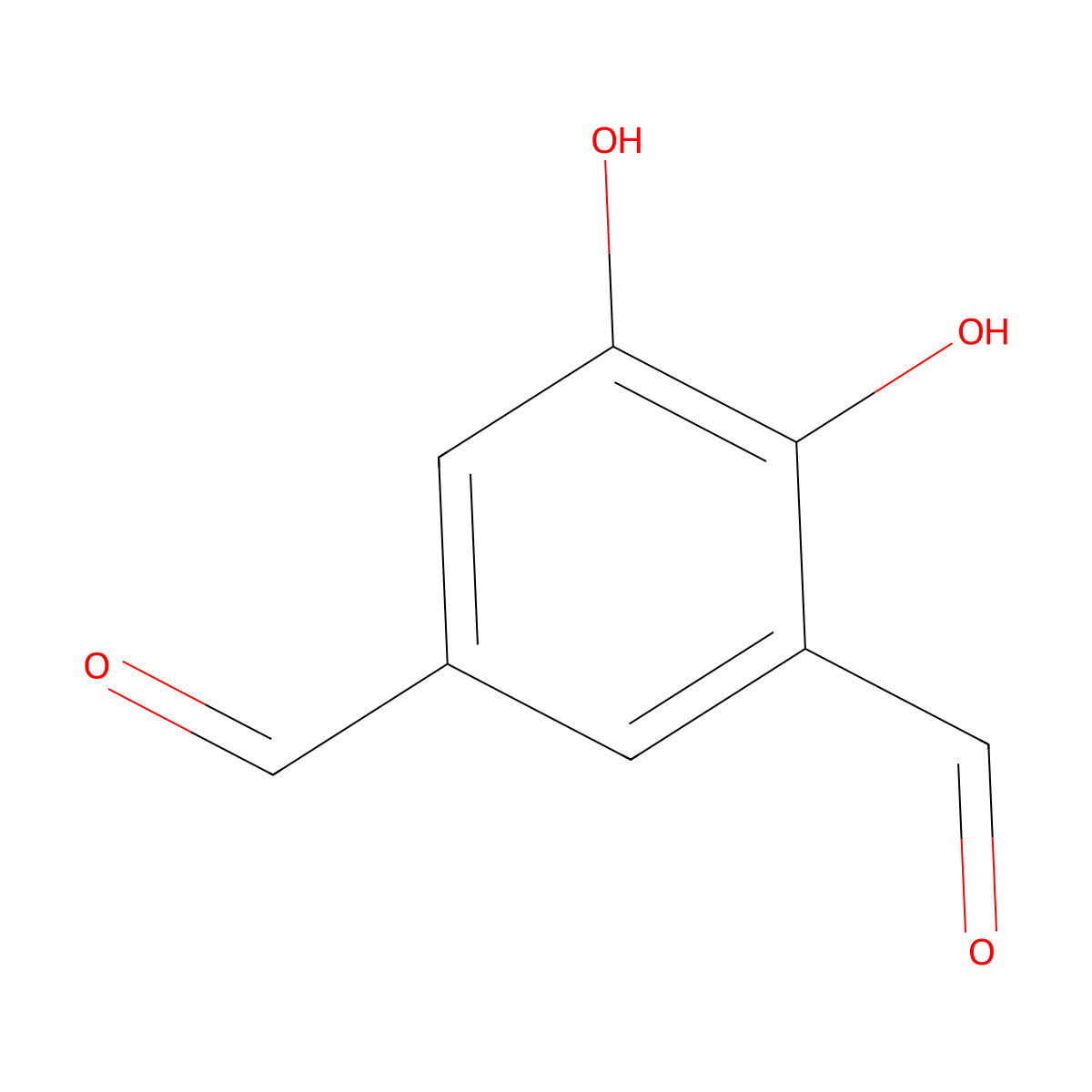 1,2-Dihydroxy-3,5-diformylbenzene molecular structure, CAS 116315-07-2
