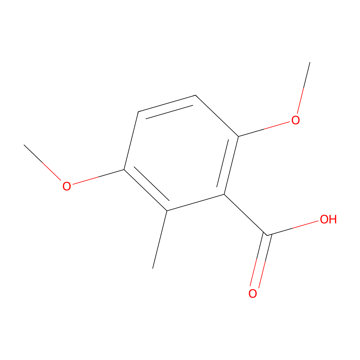 3,6-Dimethoxy-2-methylbenzoic acid molecular structure, CAS 116324-66-4