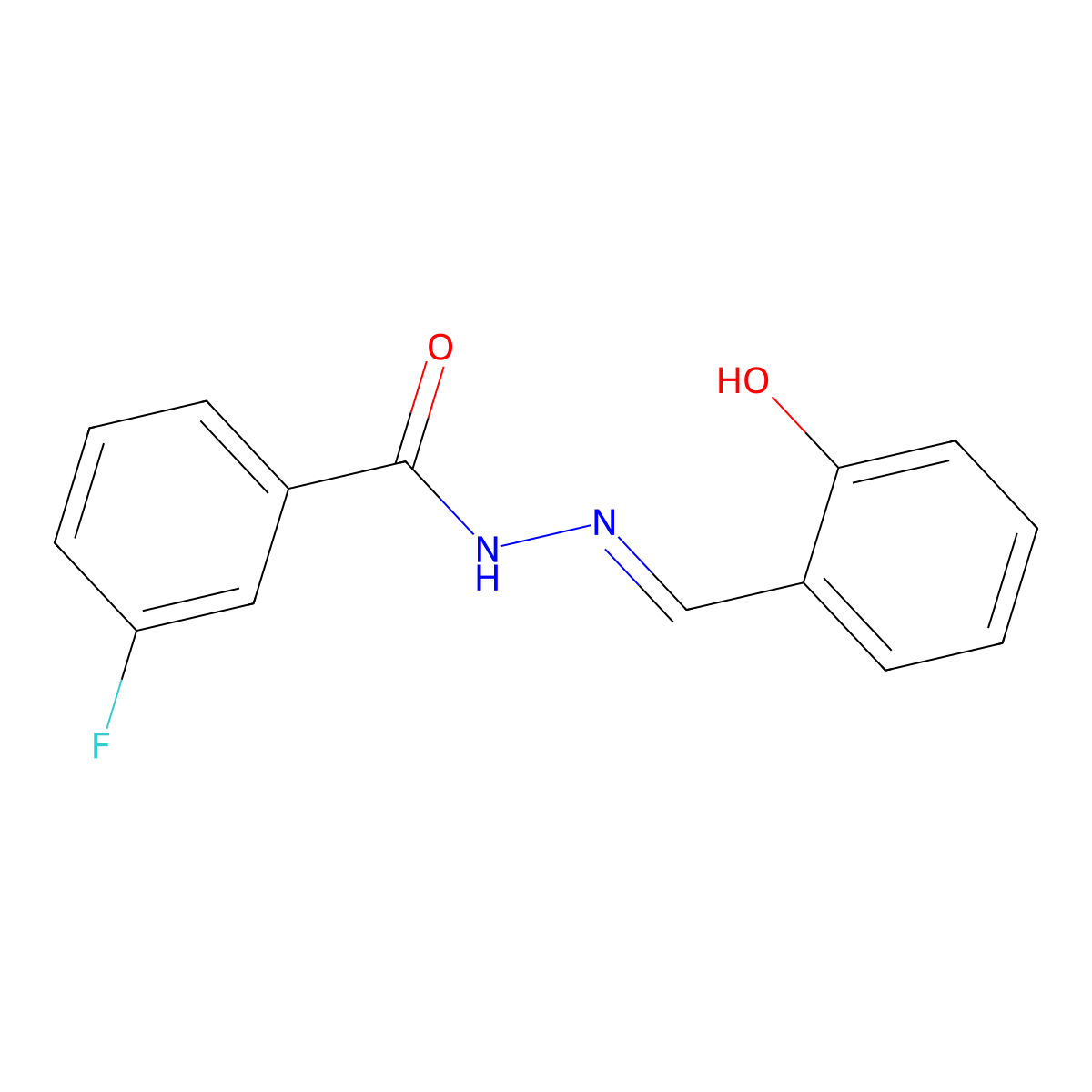 3-Fluoro-N'-[(2-hydroxyphenyl)methylidene]benzohydrazide molecular structure, CAS 116324-94-8