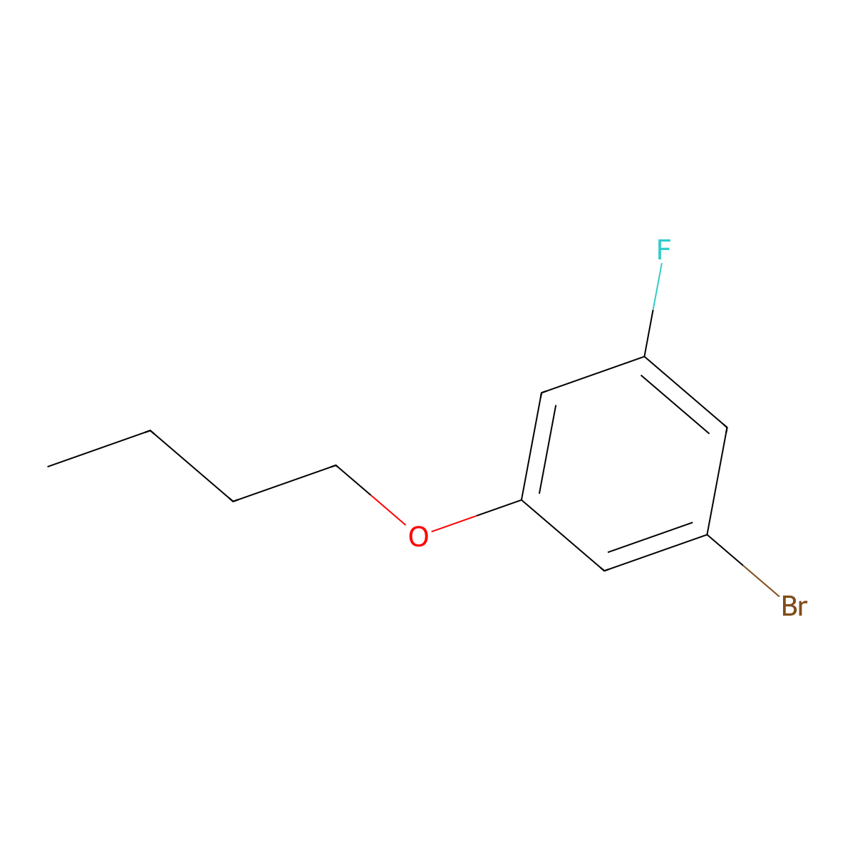 1-Bromo-3-butoxy-5-fluorobenzene molecular structure, CAS 1163249-86-2