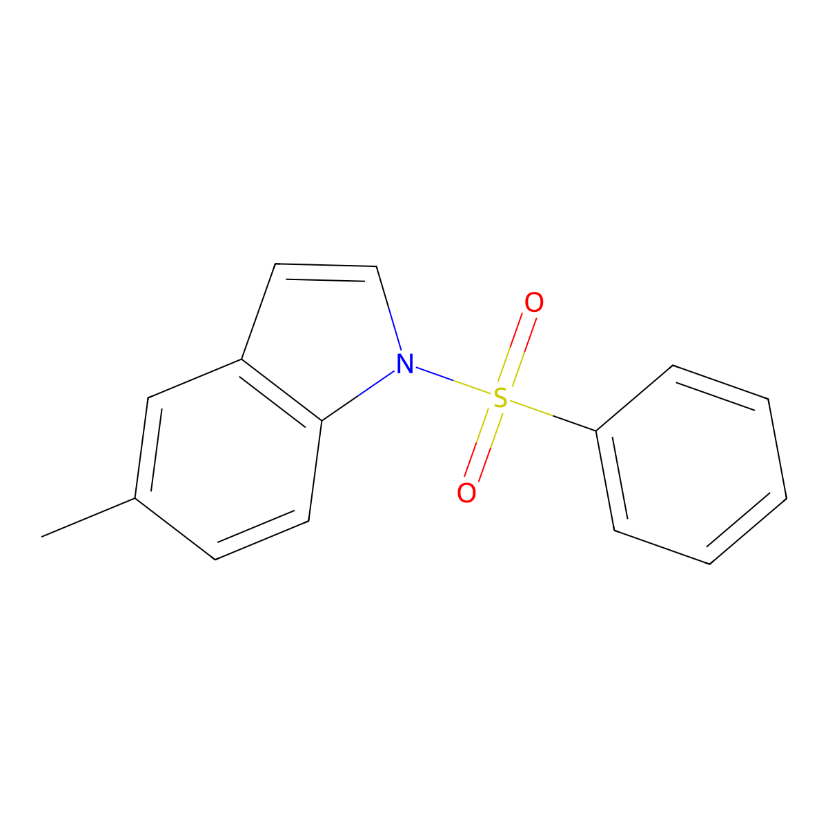 1H-Indole, 5-methyl-1-(phenylsulfonyl)- molecular structure, CAS 116325-12-3