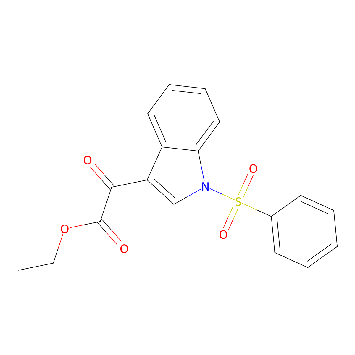 alpha-Oxo-1-(phenylsulfonyl)-1H-indole-3-acetic acid ethyl ester molecular structure, CAS 116325-16-7