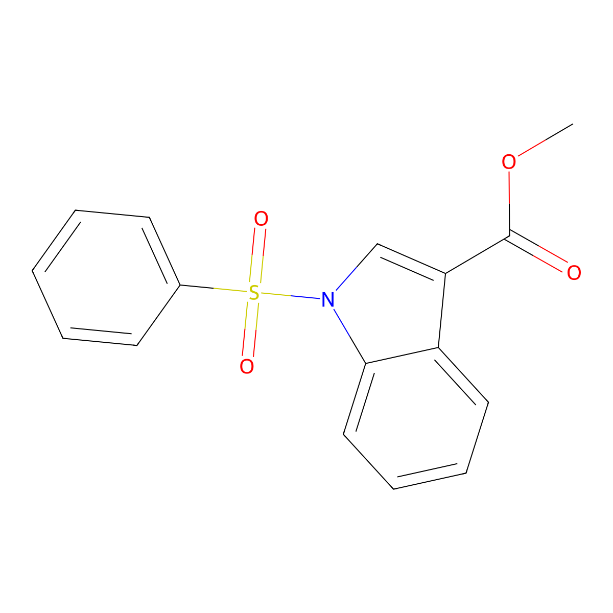 Methyl 1-(benzenesulfonyl)-1H-indole-3-carboxylate molecular structure, CAS 116325-17-8