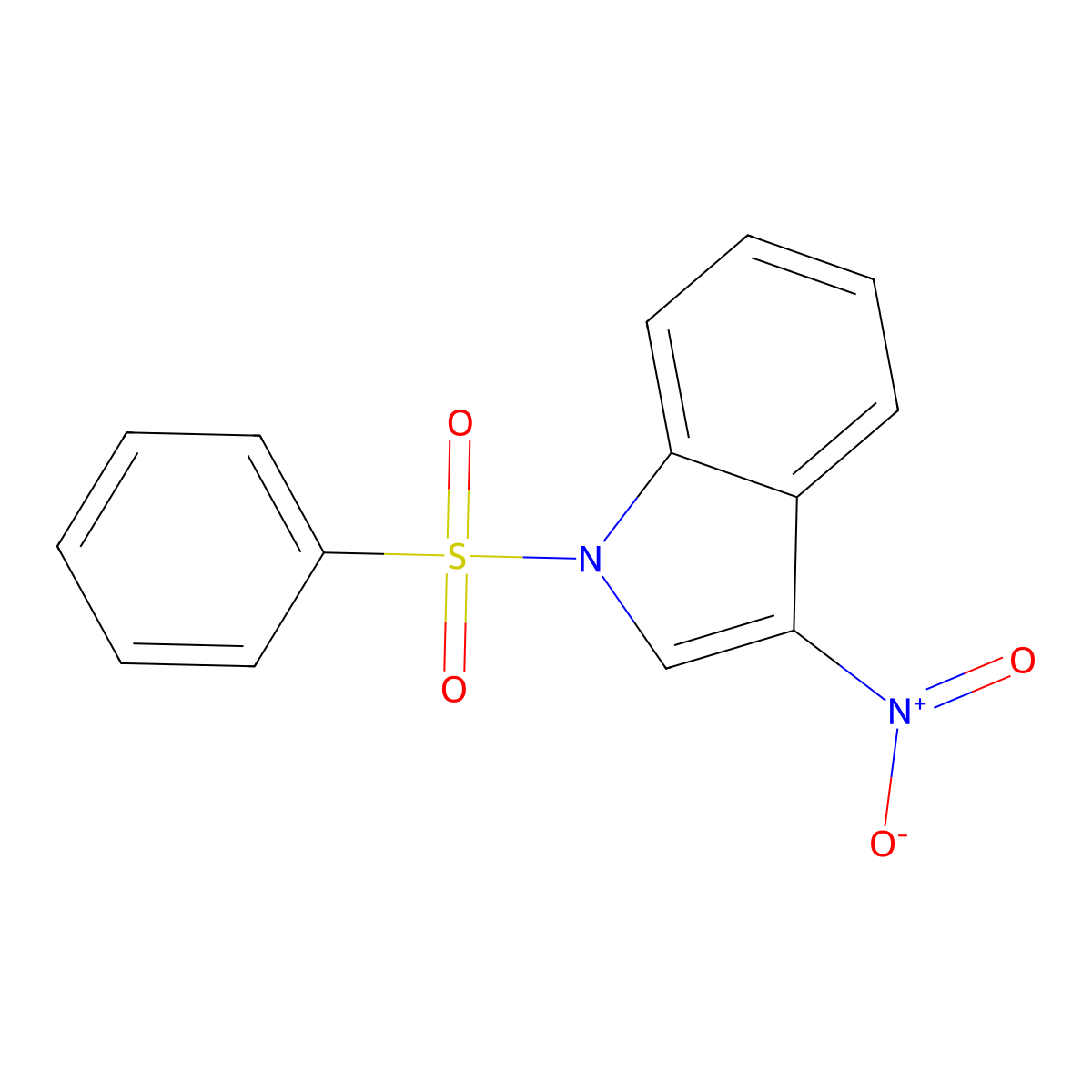 3-Nitro-1-(phenylsulfonyl)-1H-indole molecular structure, CAS 116325-19-0